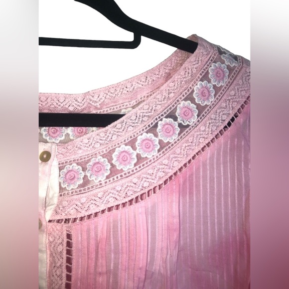 NEW LoveShackFancy Fontana Flutter Sleeve Lace Dress Size Medium - Picture 6 of 12